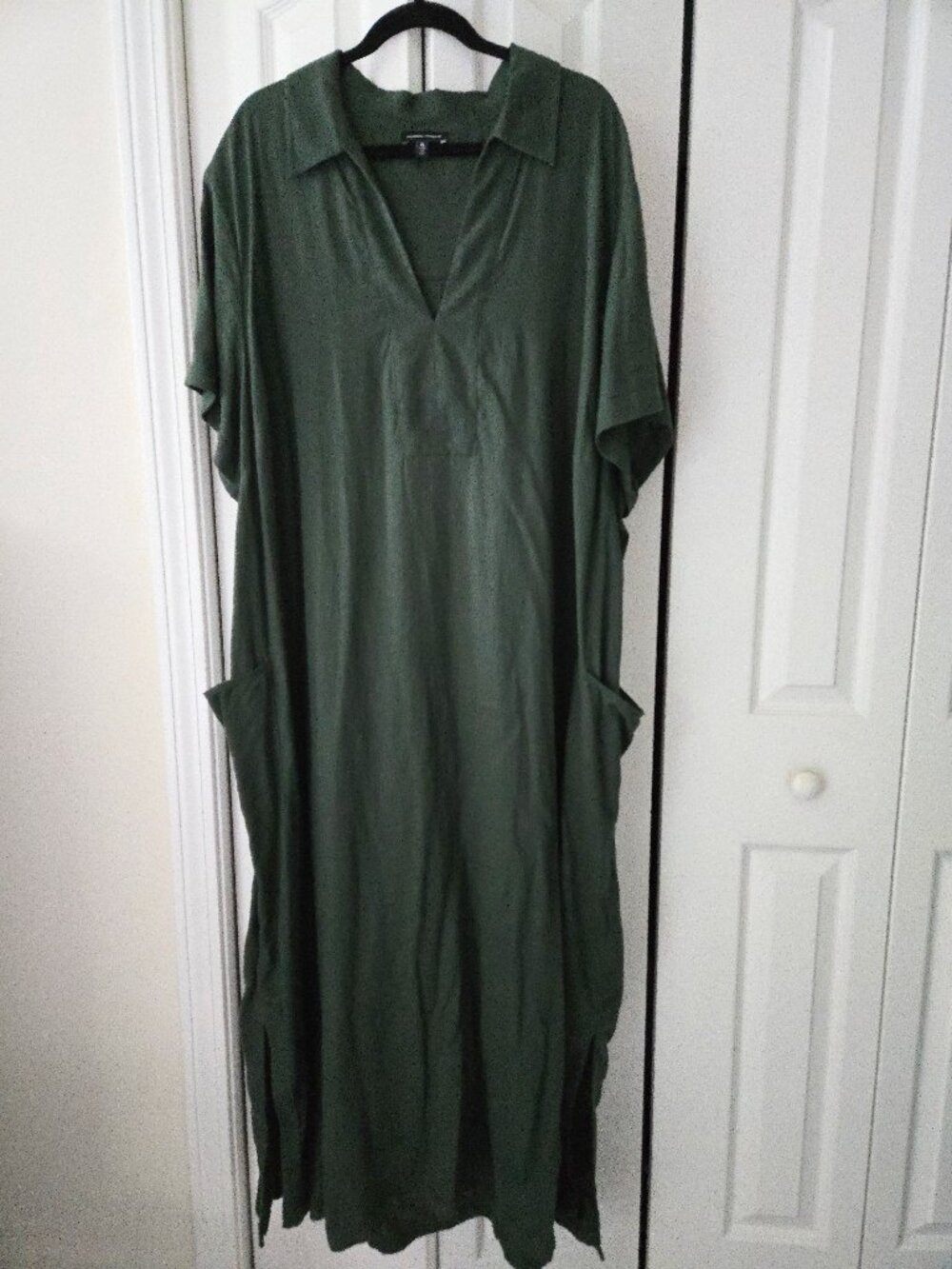 Universal Standard Padma Polo Linen Dress - Luscious Green - XL